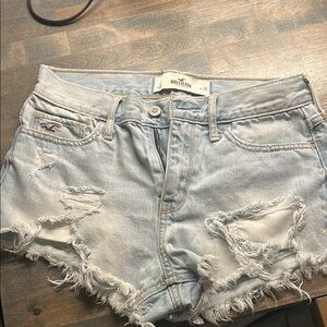 Hollister Women's Light Blue Denim Shorts